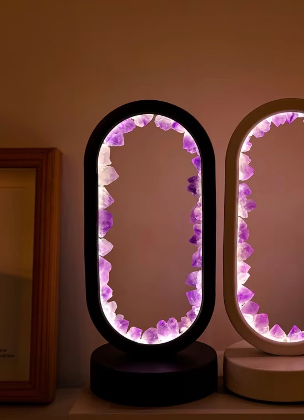 Natural Quartz Amethyst Flower Raw Stone Crystal Lamp