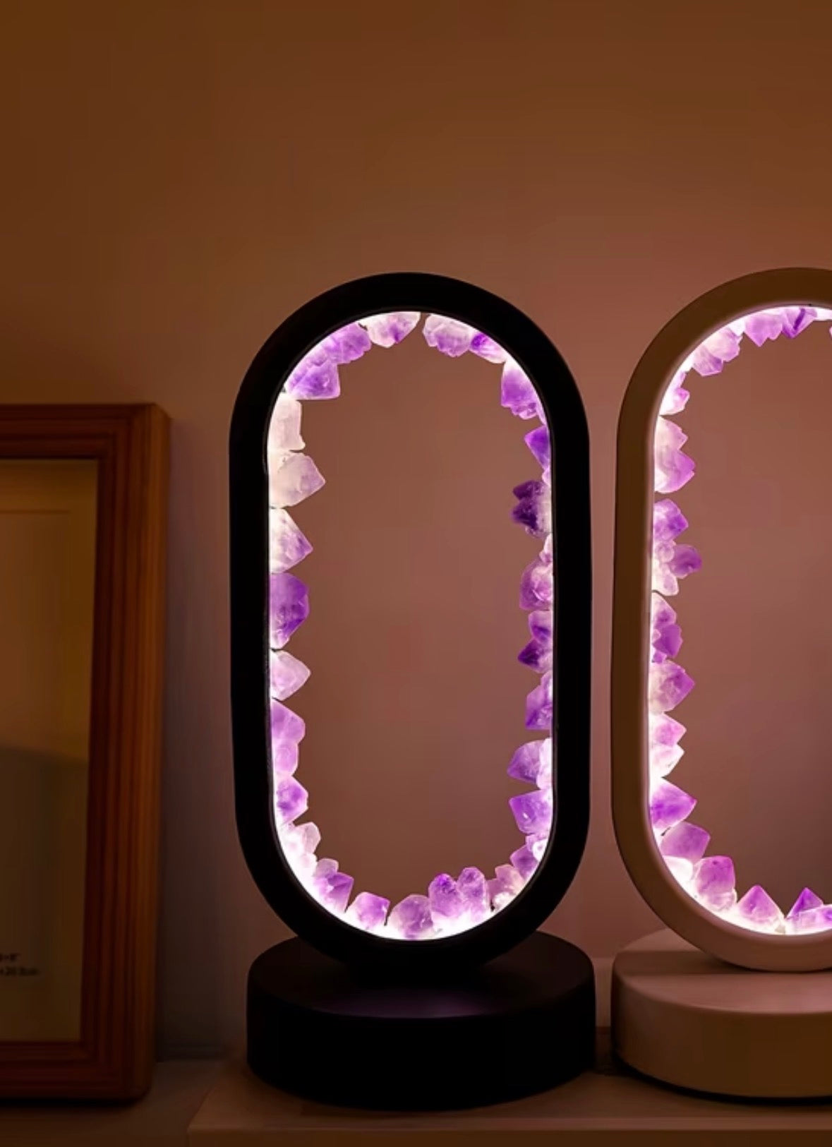 Natural Quartz Amethyst Flower Raw Stone Crystal Lamp