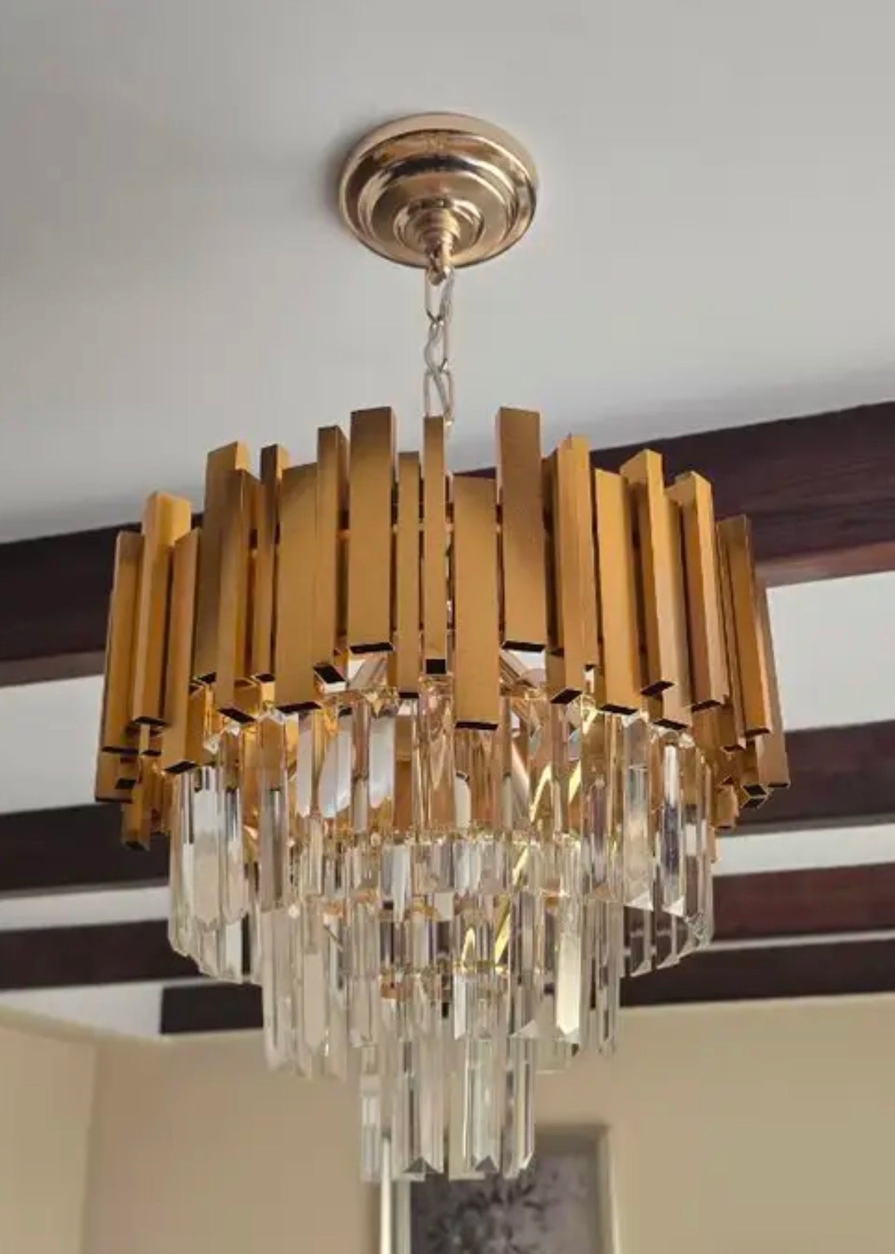 Crystal Golden Chandelier Modern Crystal Pendant