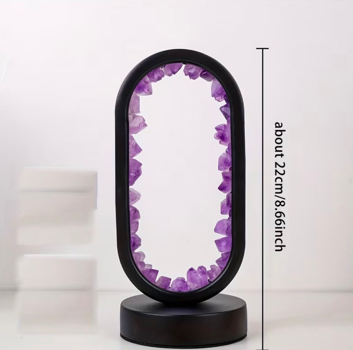 Natural Quartz Amethyst Flower Raw Stone Crystal Lamp