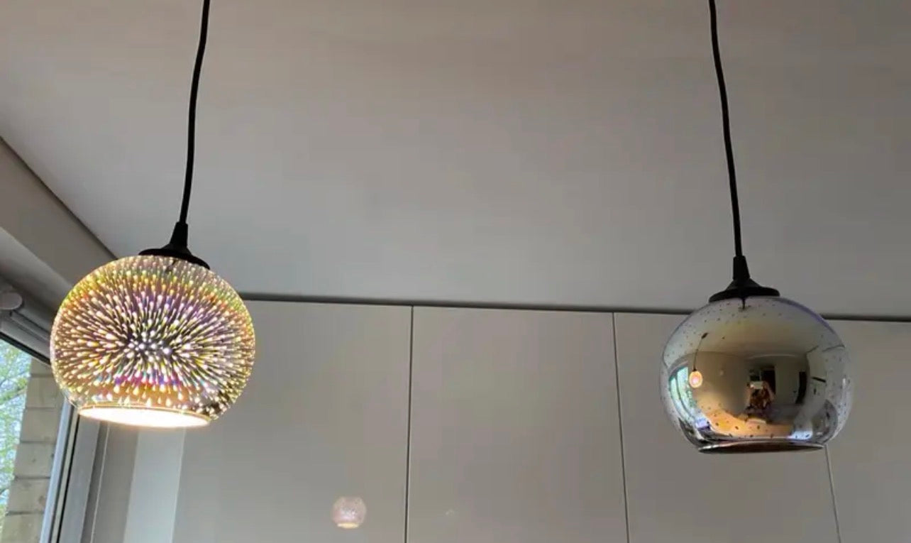 Fireworks Spherical Glass Pendant
