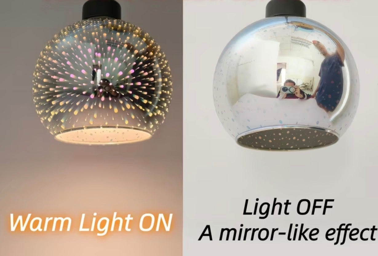 Fireworks Spherical Glass Pendant