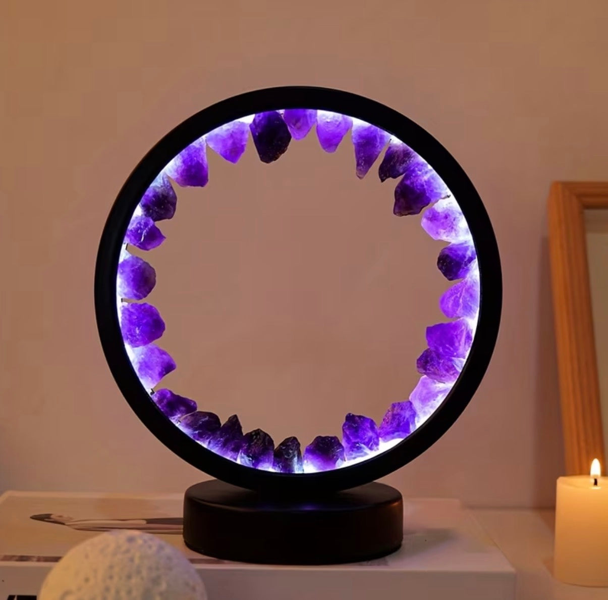 Natural Quartz Amethyst Cluster Night Lamp