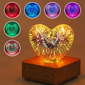 Love Heart Fireworks Night Lamp